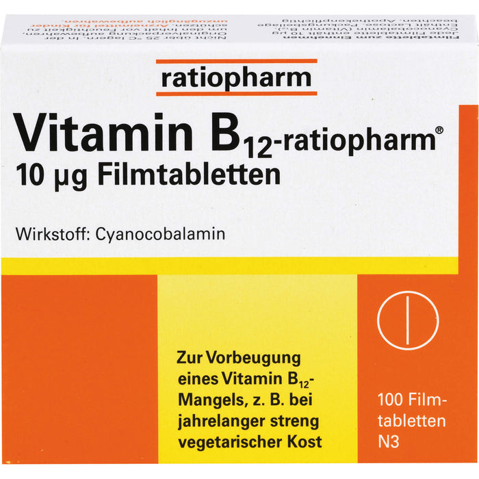 Vitamin B12-ratiopharm 10 µg Filmtabletten, 100 pcs. Tablets