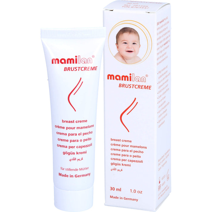 mamilan Brustcreme pflegt trockene und spröde Brustwarzen, 30 ml Cream