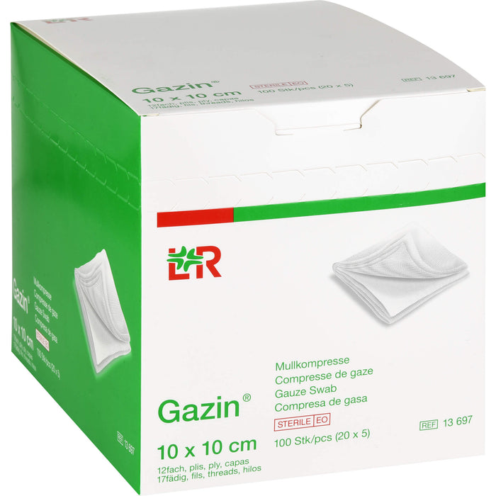 Gazin Kompressen steril 10x10cm, 20X5 St KOM