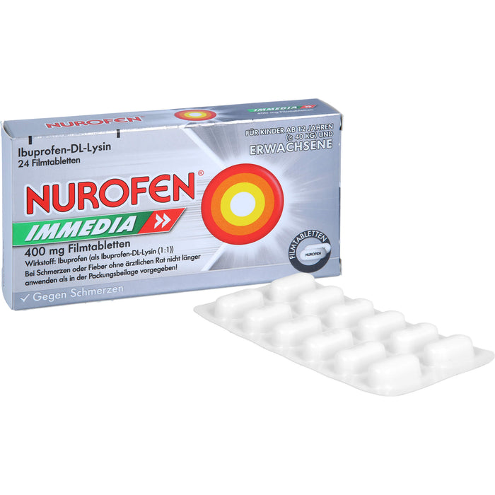 Nurofen Immedia 400 mg Filmtabletten bei Schmerzen, 24 pcs. Tablets