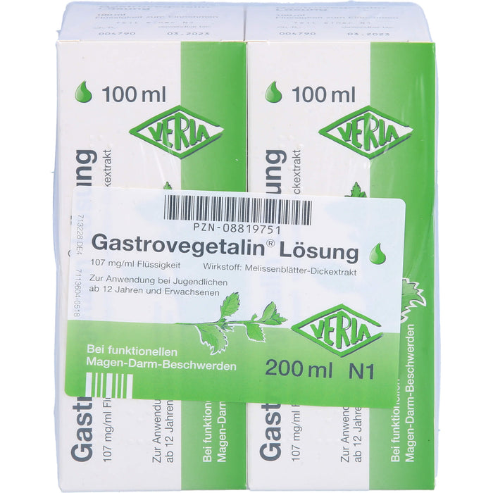 Gastrovegetalin Lösung bei funktionellen Magen-Darm-Beschwerden, 200 ml Solution