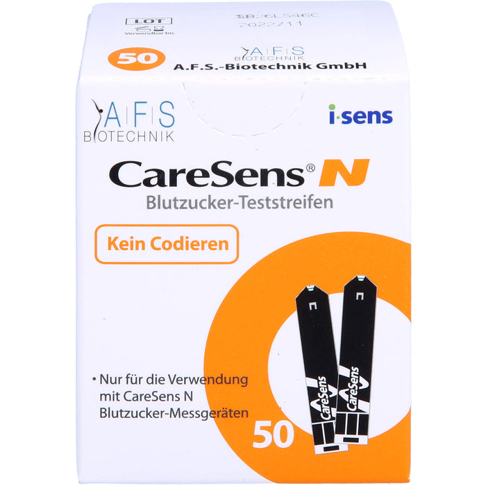 CareSens-N Blutzuckerteststreifen (auto.codierend), 50 pc Bandelettes réactives