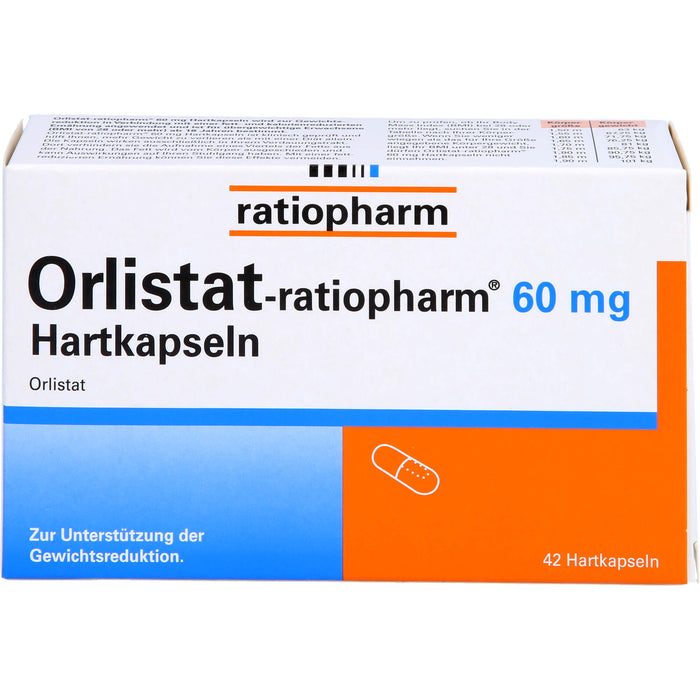 Orlistat-ratiopharm 60 mg Hartkapseln, 42 pcs. Capsules