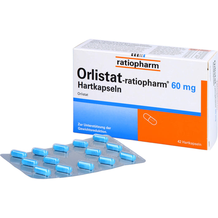 Orlistat-ratiopharm 60 mg Hartkapseln, 42 pcs. Capsules