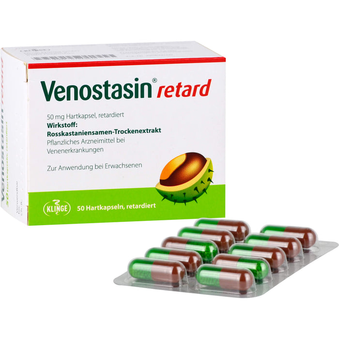 Venostasin retard 50 mg kohlpharma Hartkapseln gegen Schmerzen, Schwellungen und Schweregefühl in den Beinen, 50 pc Capsules