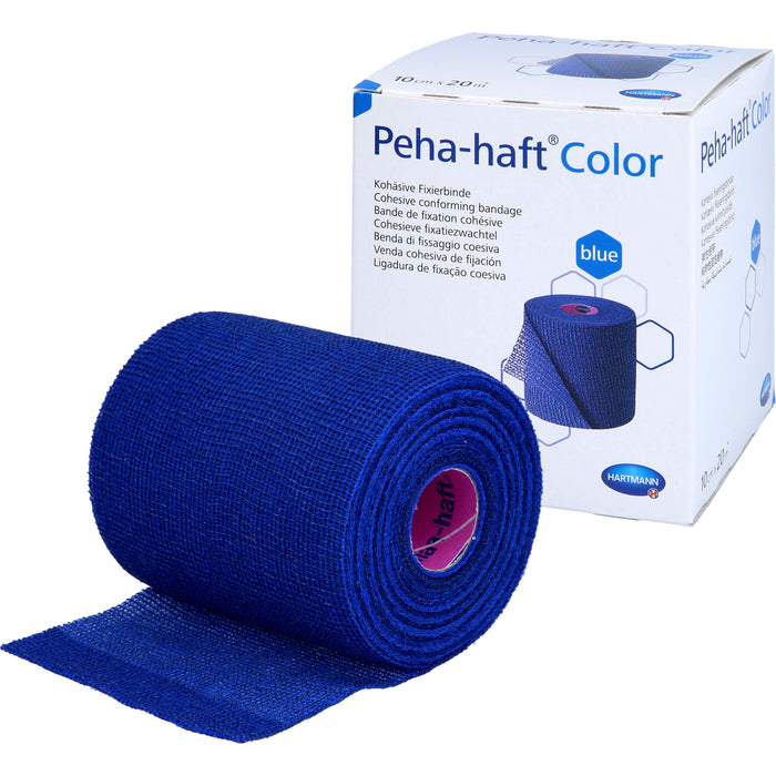 Peha-haft Color kohäsive Fixierbinde 10 cm x 20 m blau, 1 pc Bandage