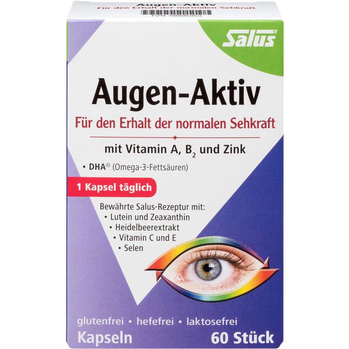 Salus Augen-Aktiv Kapseln für den Erhalt der normalen Sehkraft, 60 St. Kapseln