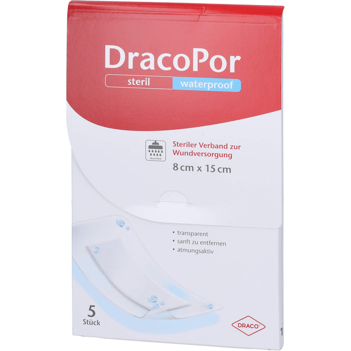 Dracopor Waterproof Wundverband steril 15 cm x 8 cm, 5 pc Pansements