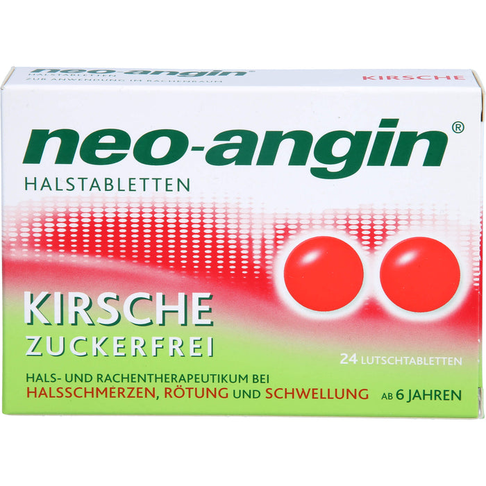 neo-angin Halstabletten Kirsche zuckerfrei, 24 pc Tablettes