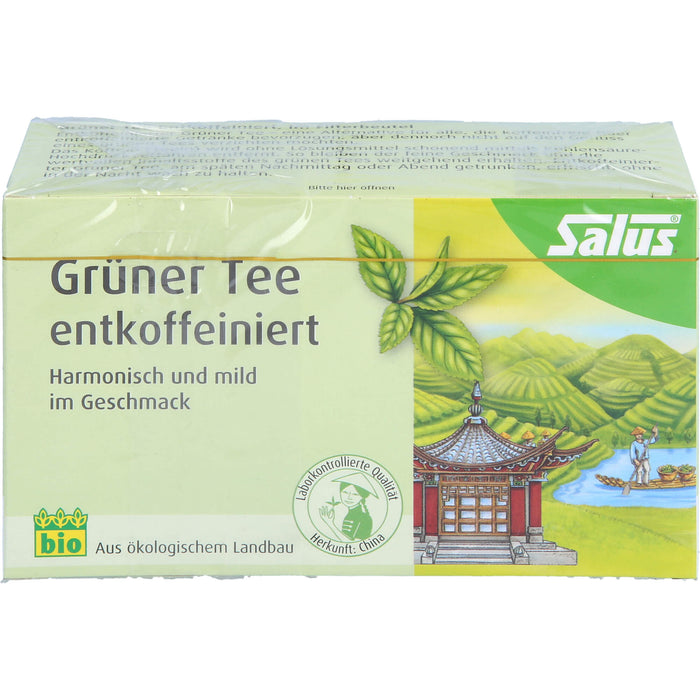 Salus Grüner Tee entkoffeiniert, 15 pc Sac filtrant