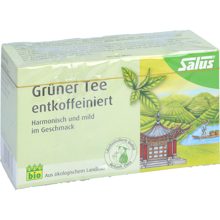 Salus Grüner Tee entkoffeiniert, 15 pc Sac filtrant