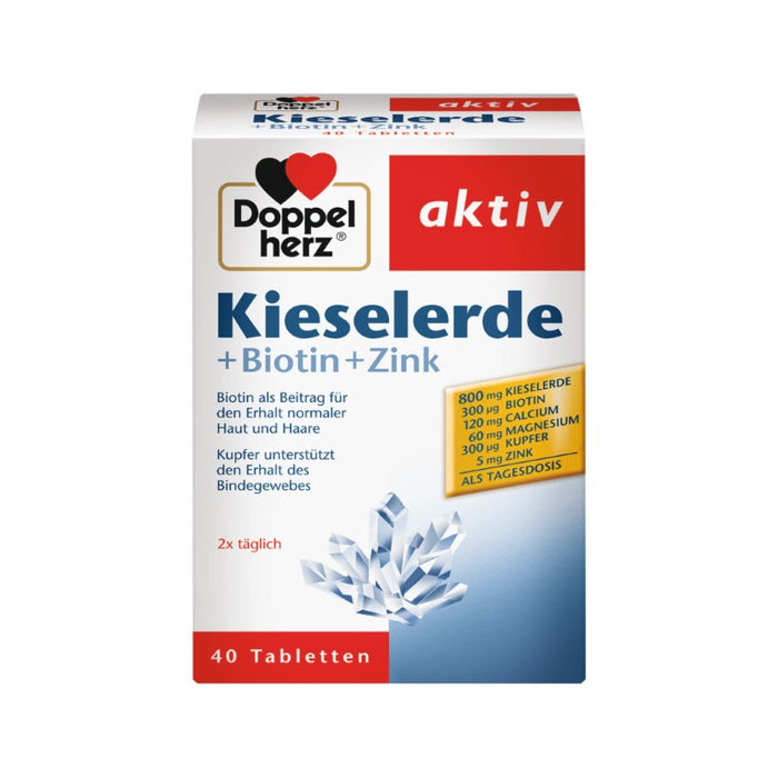 Doppelherz Kieselerde + Biotin + Zink, 40 St. Tabletten