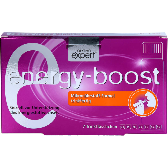 Orthoexpert energy-boost Trinkfläschchen gezielt zur Unterstützung des Energiestoffwechsels, 7 pcs. Ampoules