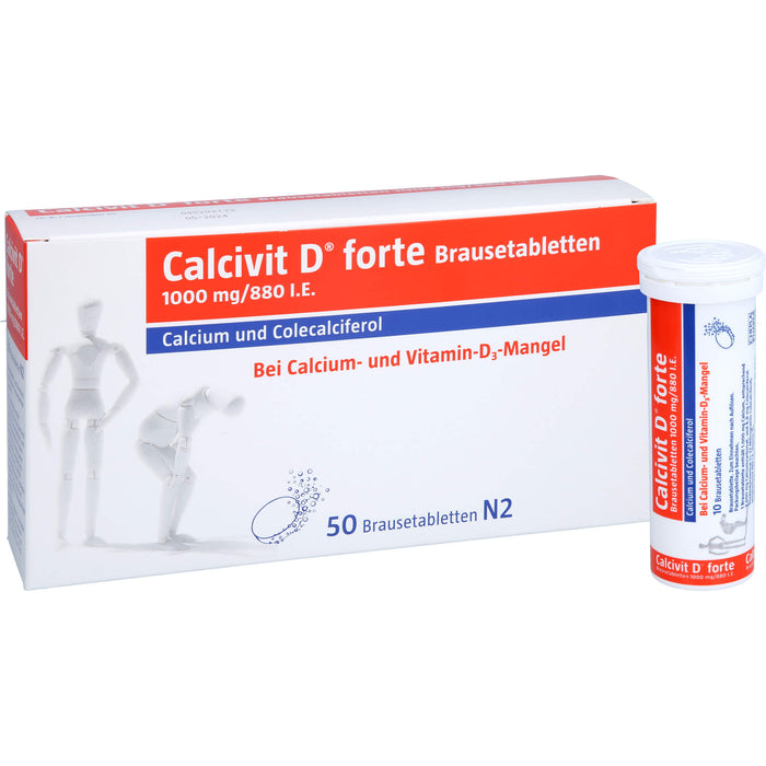 Calcivit D forte Brausetabletten 1000 mg/880 I.E., 50 pc Tablettes