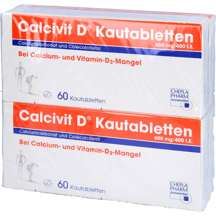 Calcivit D Kautabletten, 600 mg/400 I.E., 120 St. Tabletten