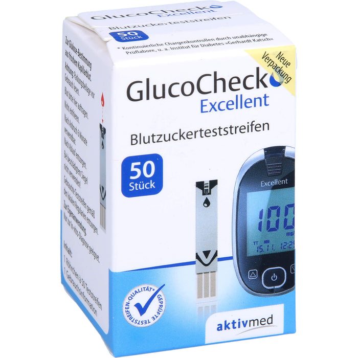 GlucoCheck Excellent Teststreifen, 50 St. Teststreifen