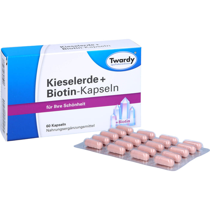 Twardy Kieselerde + Biotin-Kapseln für Ihre Schönheit, 60 pc Capsules