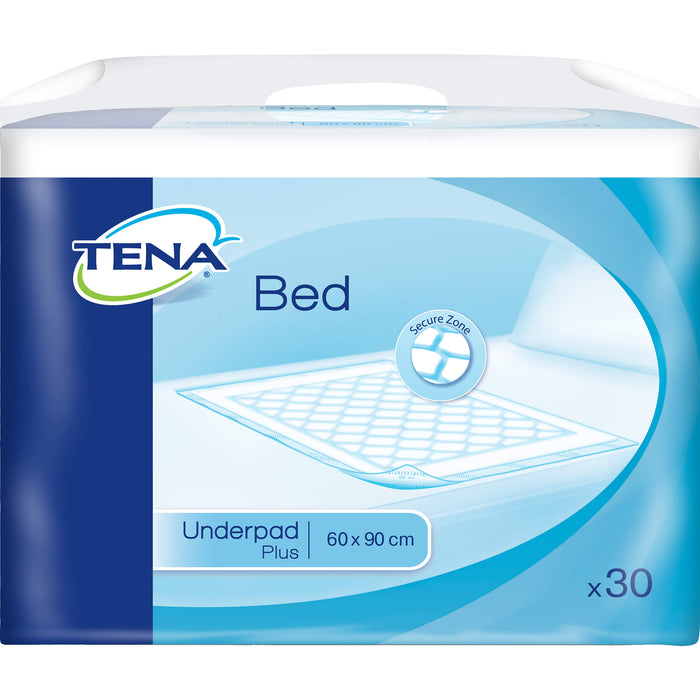 TENA Bed Plus 60 x 90 cm Schutzunterlagen für Betten und Möbel bei Inkontinenz, 30 pcs. underpads