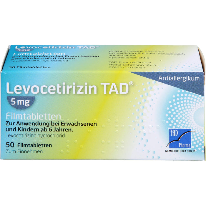 Levocetirizin TAD 5 mg Filmtabletten, 50 pc Tablettes