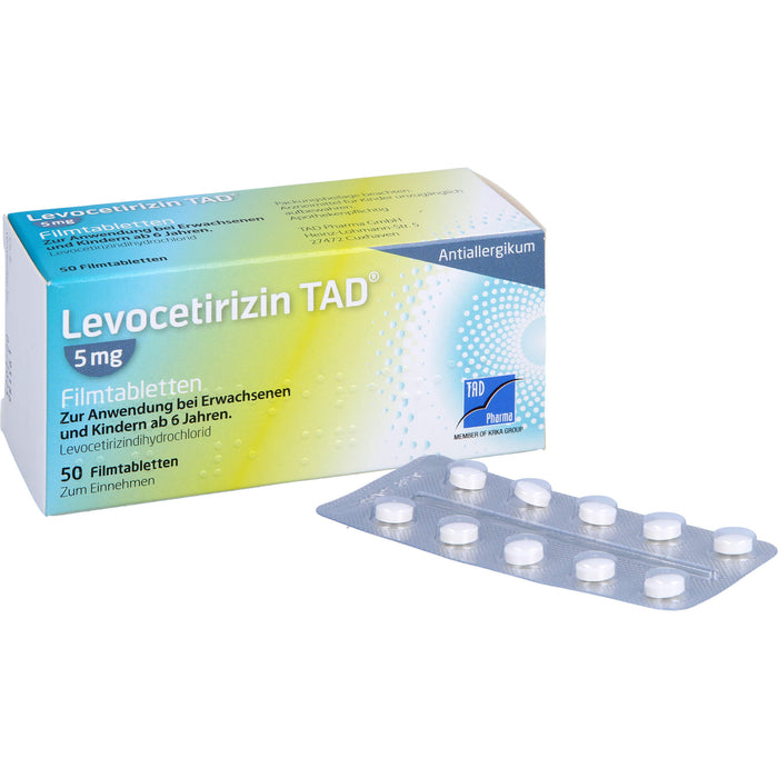 Levocetirizin TAD 5 mg Filmtabletten, 50 pc Tablettes