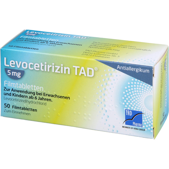 Levocetirizin TAD 5 mg Filmtabletten, 50 pcs. Tablets