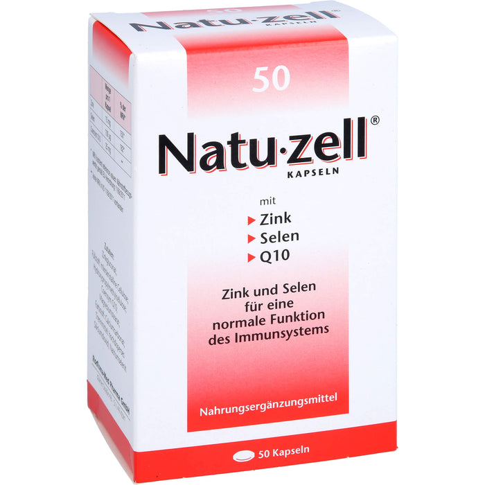 Natu-zell mit Zink, Selen, Q12 Kapseln, 50 St. Kapseln