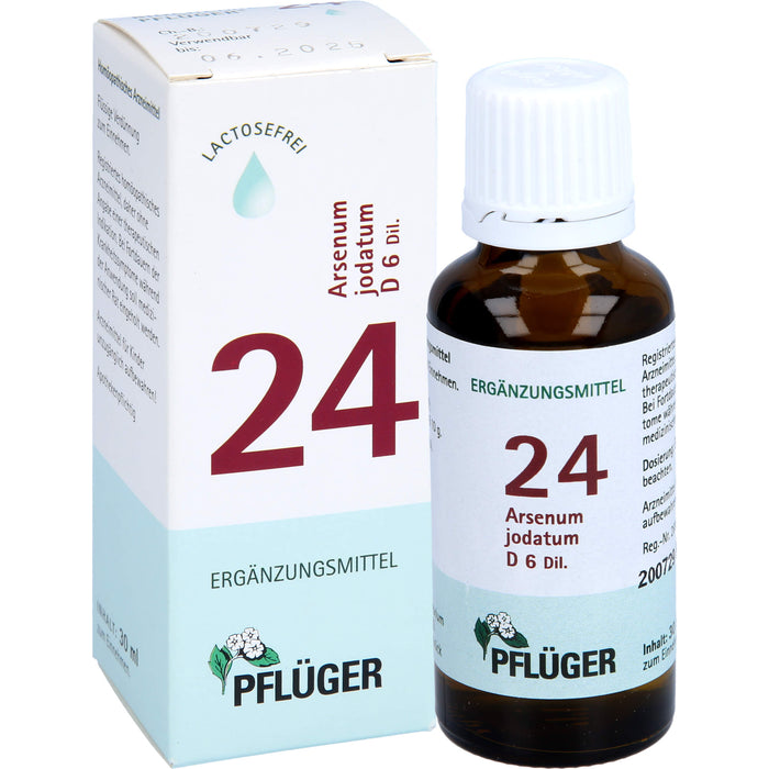 PFLÜGER Biochemie 24 Arsenum jodatum D6 Dilution, 30 ml Lösung