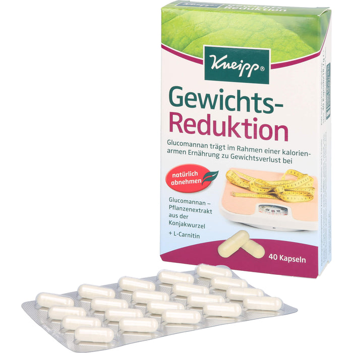 Kneipp Gewichts-Reduktion Kapseln mit Konjak-Glucomannan, 40 pc Capsules