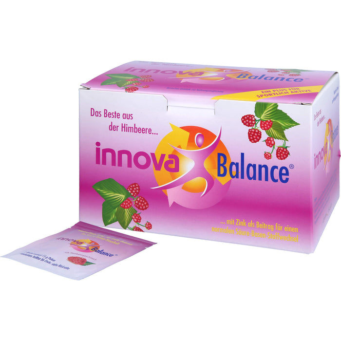 Innova Balance Pulver mit Himbeergeschmack für mehr Balance im Säure-Basen-Haushalt, 30 pcs. Sachets