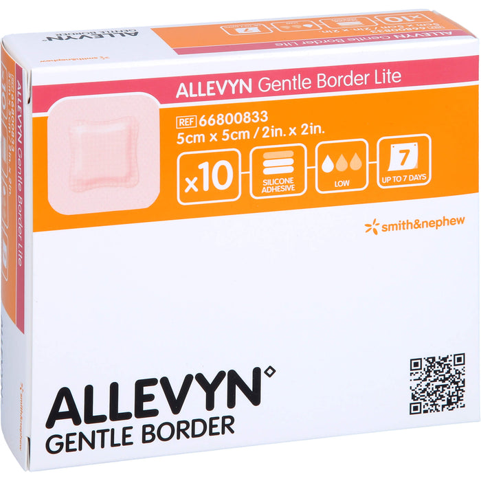 Allevyn Gentle Border Lite 5x5cm, 10 St. Pflaster