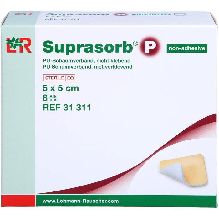 Suprasorb P PU-Schaumverband nicht klebend, 8 St VER