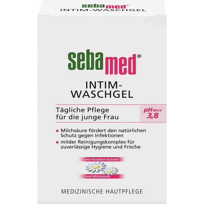 Sebamed Intim Waschgel pH 3,8 für die natürlich sanfte Reinigung der empfindlichen Haut im äußeren Intimbereich, 200 ml Gel