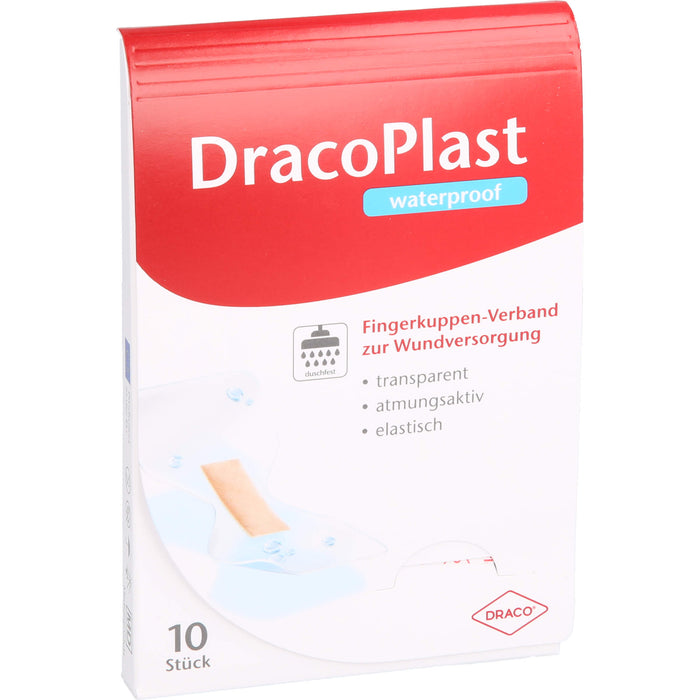 DracoPlast Waterproof Fingerkuppenverband, 10 St. Pflaster