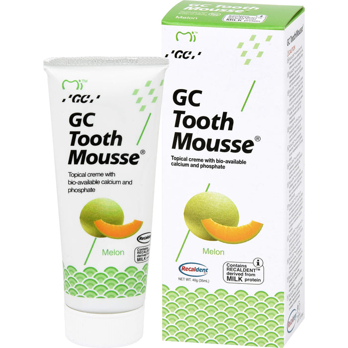 GC Tooth Mousse Melone zur Unterstützung der Mundhygiene, 40 g Gel