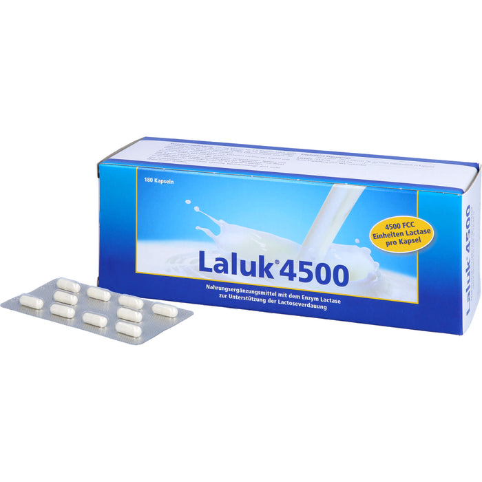 Laluk 4500 Kapseln zur Unterstützung der Lactoseverdauung, 180 pc Capsules