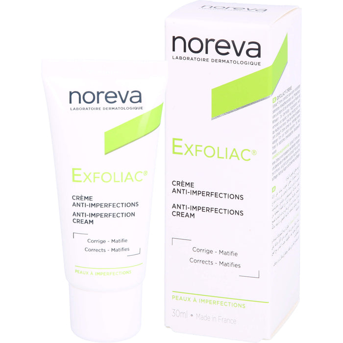 noreva Exfoliac Creme gegen unreine Haut, 30 ml Cream