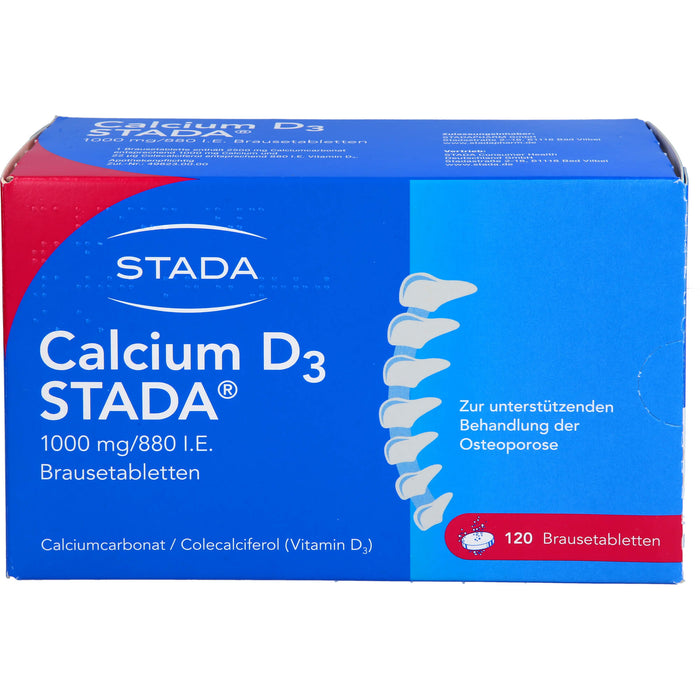 CALCIUM D3 STADA 1000 mg / 880 I.E. Brausetabletten, 120 pc Tablettes