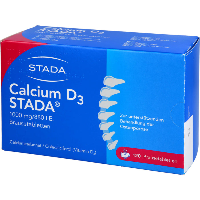 CALCIUM D3 STADA 1000 mg / 880 I.E. Brausetabletten, 120 pcs. Tablets