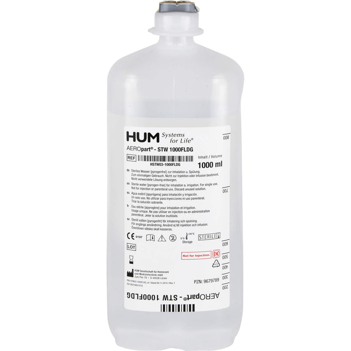 HUM AEROpart STW 1000FLDG steriles Wasser, 1000 ml Sachets