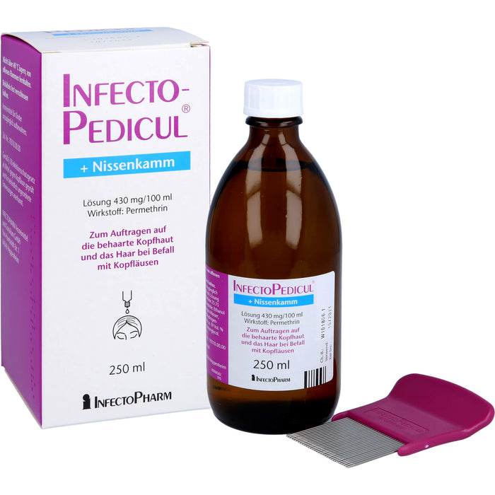 INFECTOPEDICUL Lösung + Nissenkamm bei Kopfläusen, 250 ml Solution