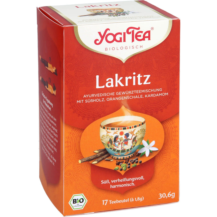 YOGI TEA Lakritz ayurverdische Gewürzteemischung, 17 St. Filterbeutel