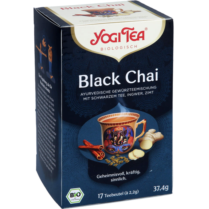 YOGI TEA Black Chai ayurvedische Gewürzteemischung, 17 pc Sac filtrant