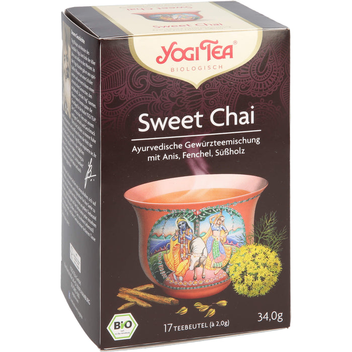 YOGI TEA Sweet Chai ayurvedische Gewürzteemischung, 17 pcs. Filter bag