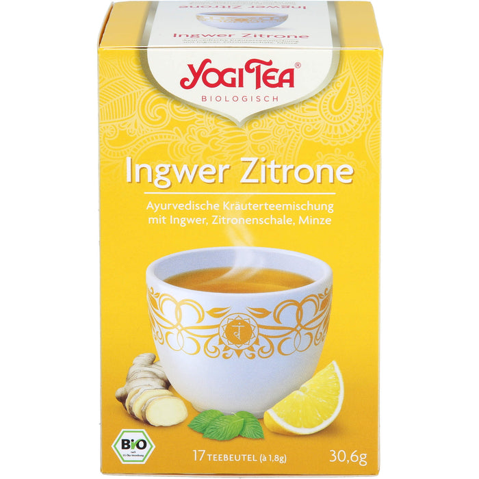 YOGI TEA Ingwer Zitrone ayurvedische Kräuterteemischung, 17 pc Sac filtrant