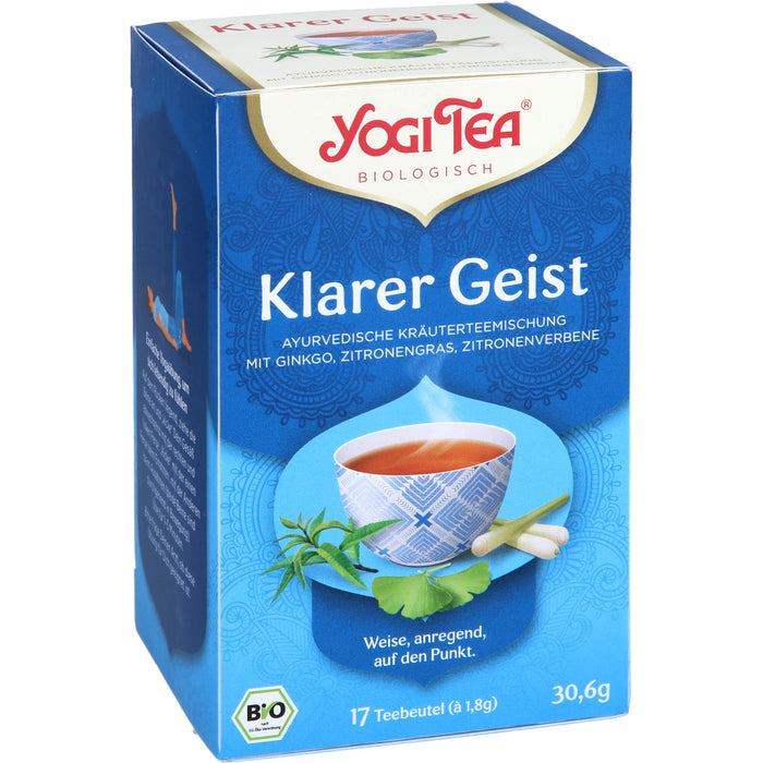 YOGI TEA Klarer Geist ayurvedische Kräuterteemischung, 17 pc Sac filtrant