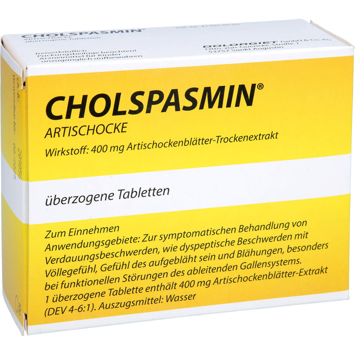 CHOLSPASMIN Artischocke Tabletten, 100 St. Tabletten