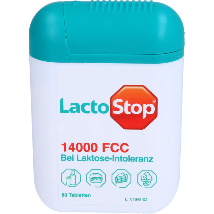 LactoStop 14000 FCC Spender bei Lactose-Intoleranz, 80 pcs. Tablets