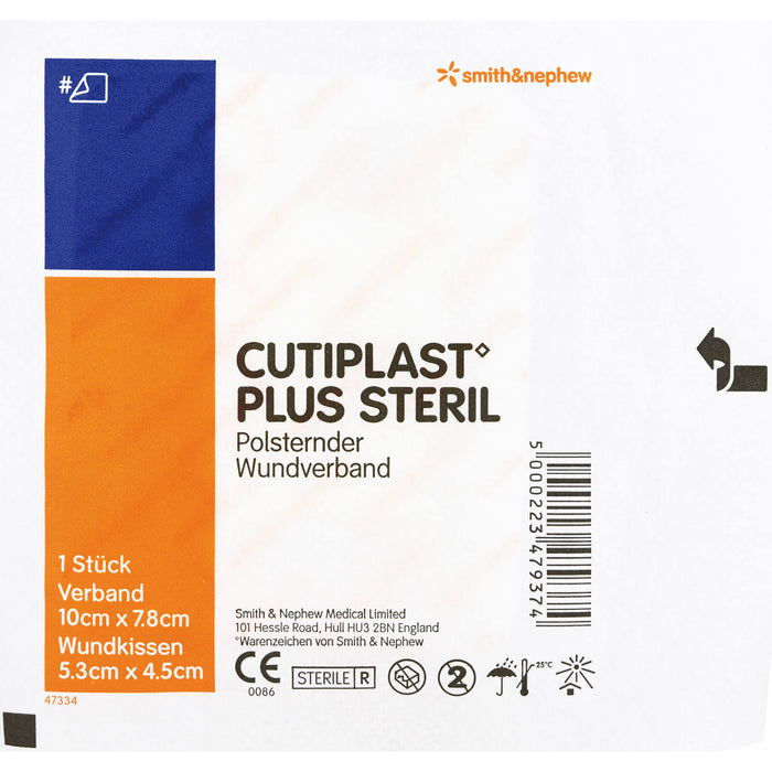 Cutiplast Plus steril Wundverband 10 cm x 7.8 cm, 5 pc Pansements