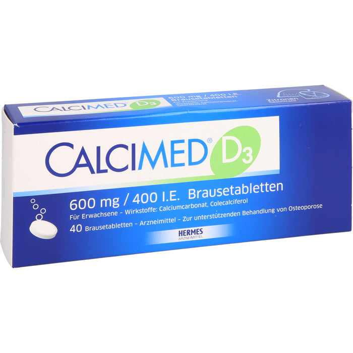 Calcimed D3 600 mg / 400 I.E. Brausetabletten, 40 St BTA