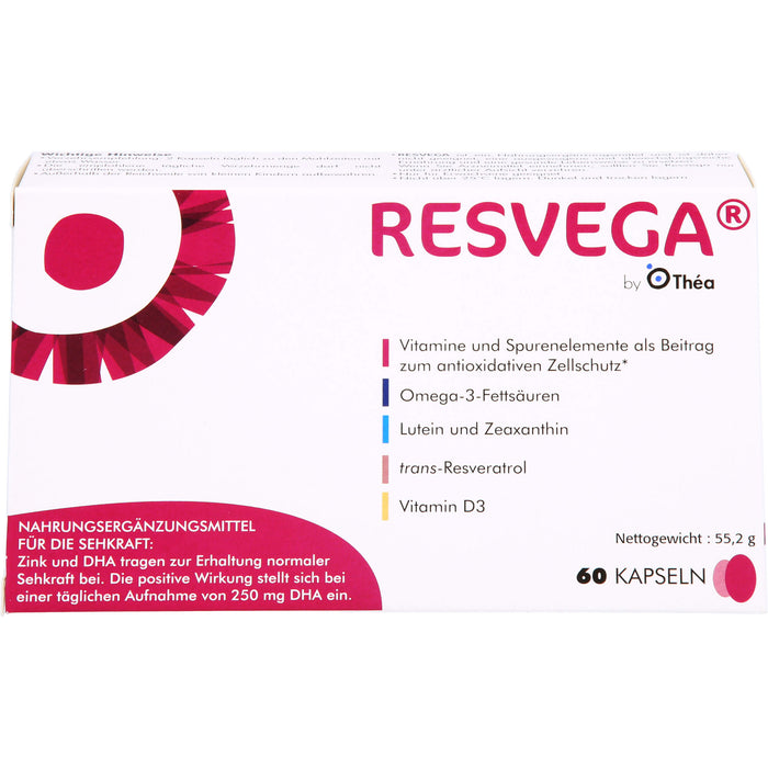 RESVEGA Kapseln als Beitrag zum oxidativem Zellschutz, 60 pc Capsules